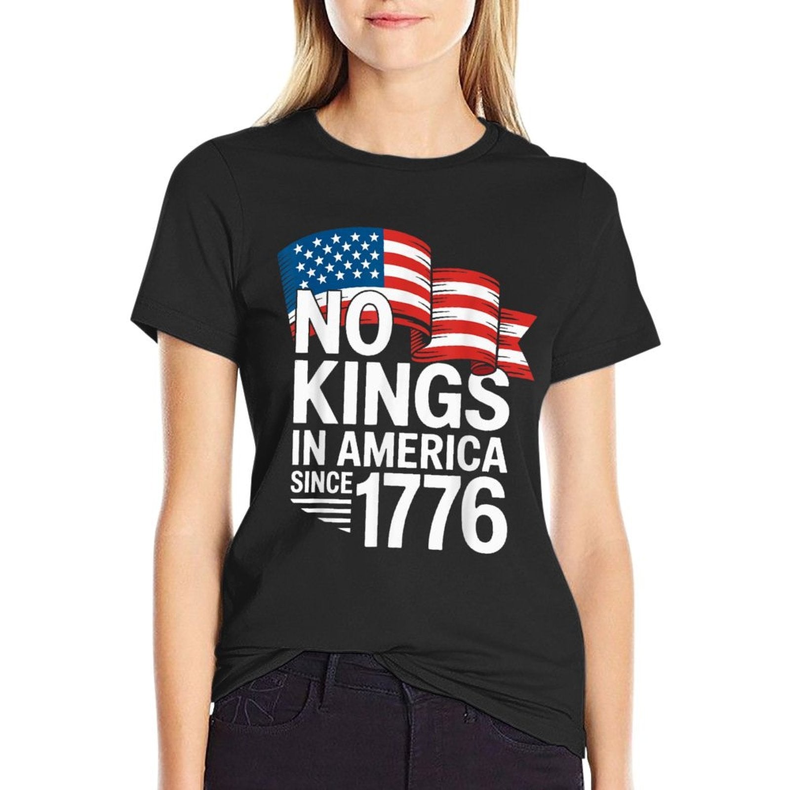 No Kings In America Since 1776 Pro Democracy Protest Sign  Classic T-Shirt
