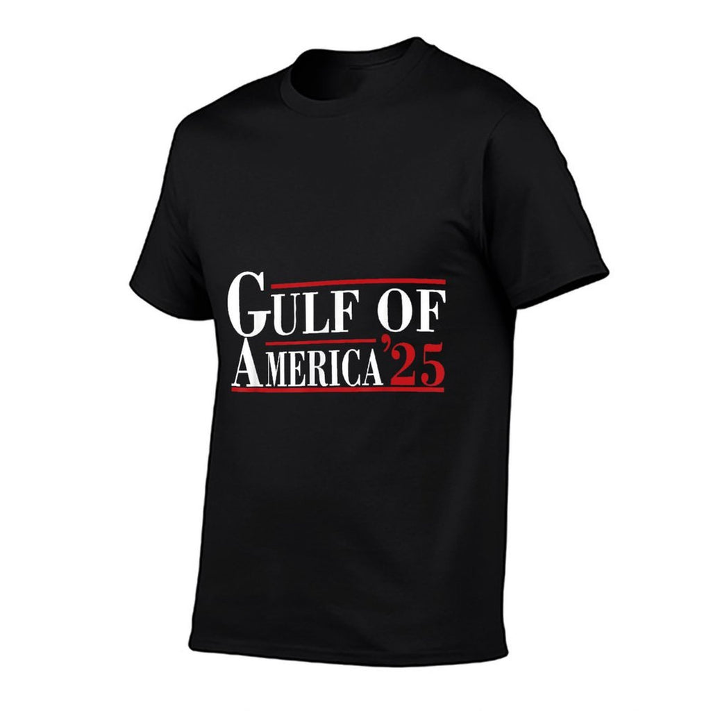 Gulf of USA America Funny USA Flag  Rolled Sleeves T-Shirt