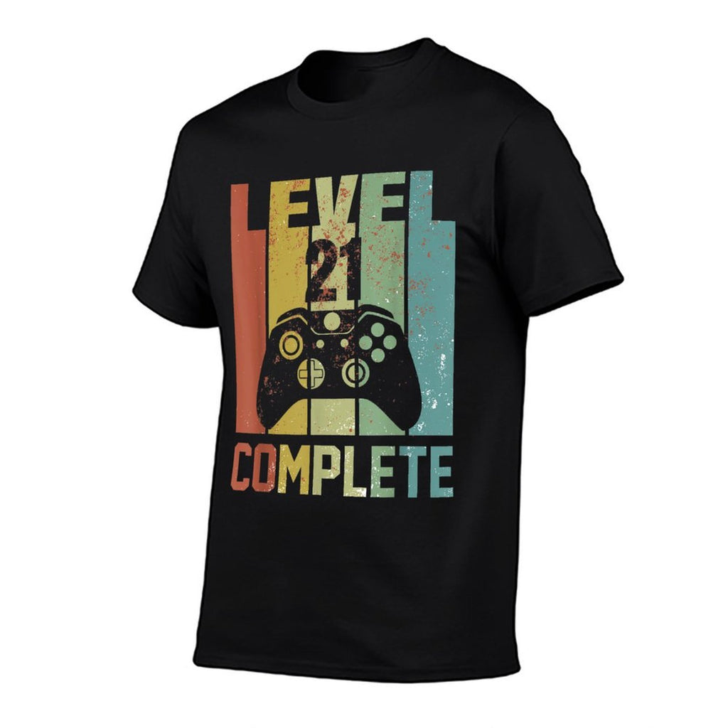 21st Birthday for Gamer 21 Years Old - Retro Birthday  Wrinkle-resistant T-Shirt