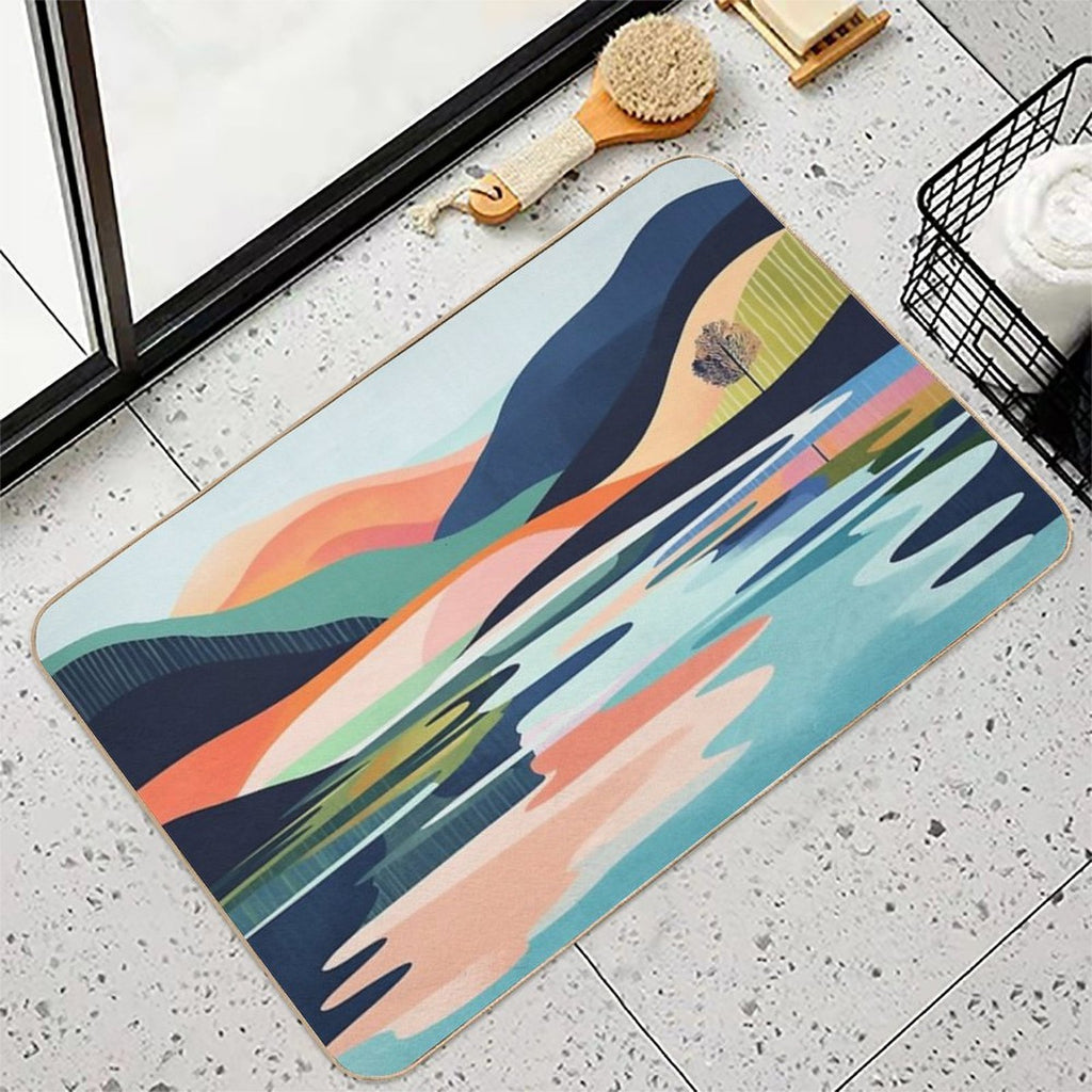 Minimalist Landscape  Easy To Clean Bath Mat