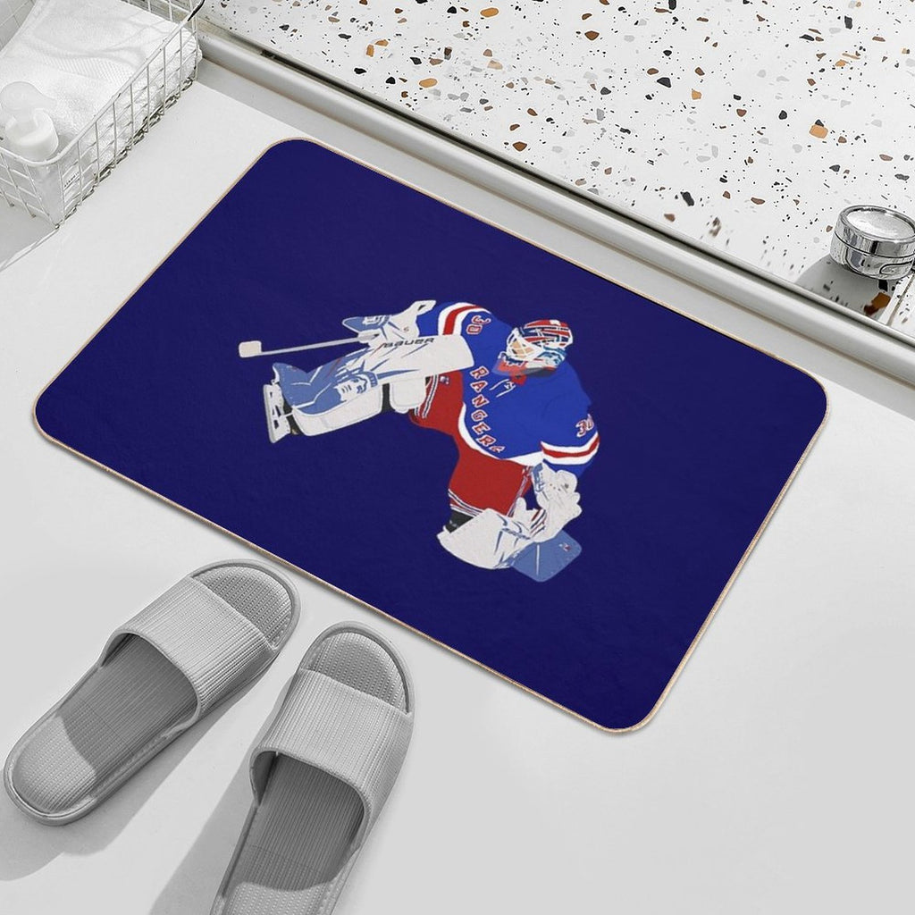Henrik Lundqvist Digital Drawing Design  Eco-Friendly Bath Mat