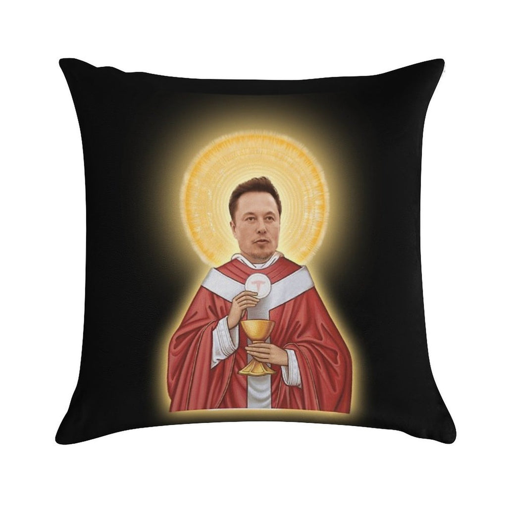 Elon Musk As Jesus Soft Luxury Feel Throw Pillow