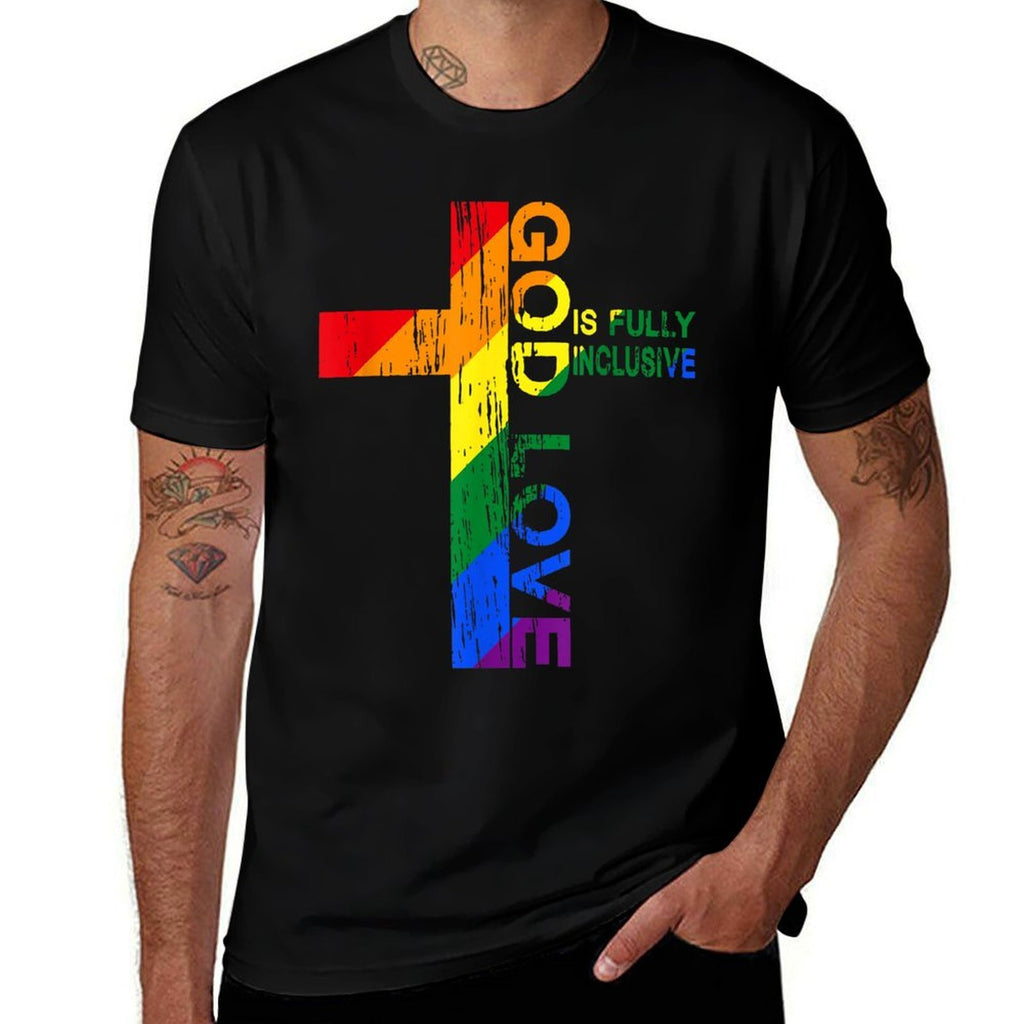 Gods Love Is Fully Inclusive Christian Jesus LGBT Gay Pride  Vintage-inspired T-Shirt