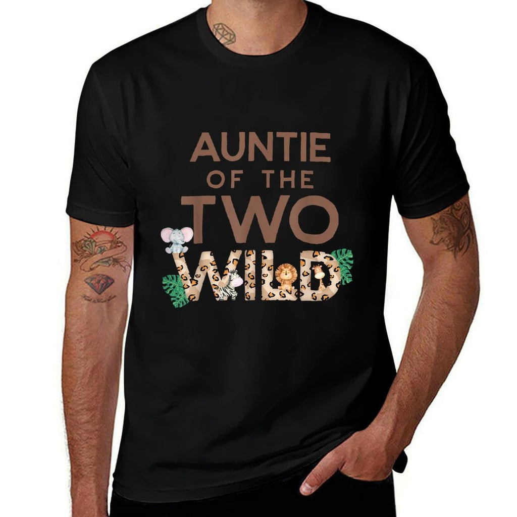 Auntie of The Two Wild Animal Safari 2nd Birthday Theme  Odor-resistant T-Shirt
