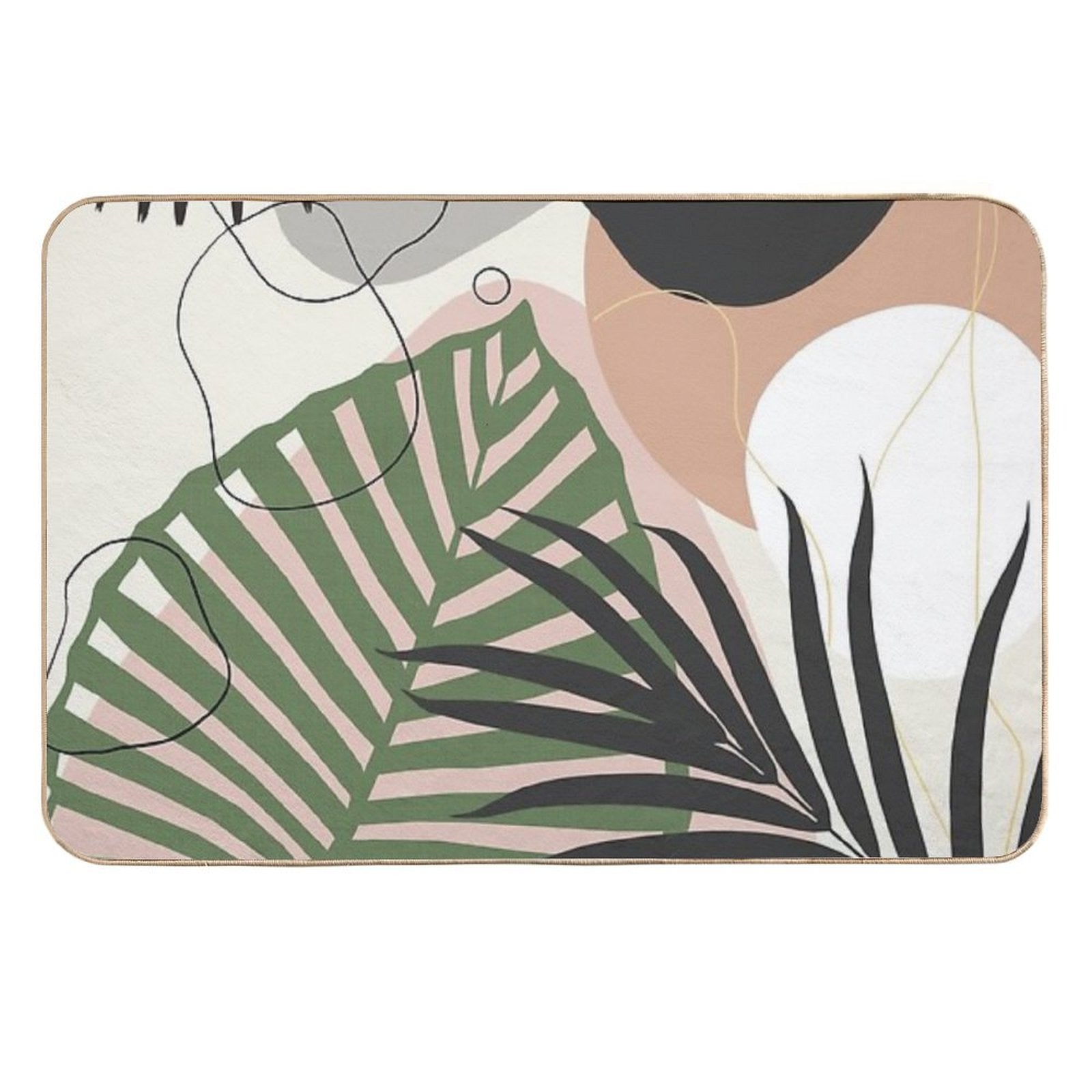 Minimal Jungle Leaves Finesse #2 #tropical #decor #art  Versatile Bath Mat