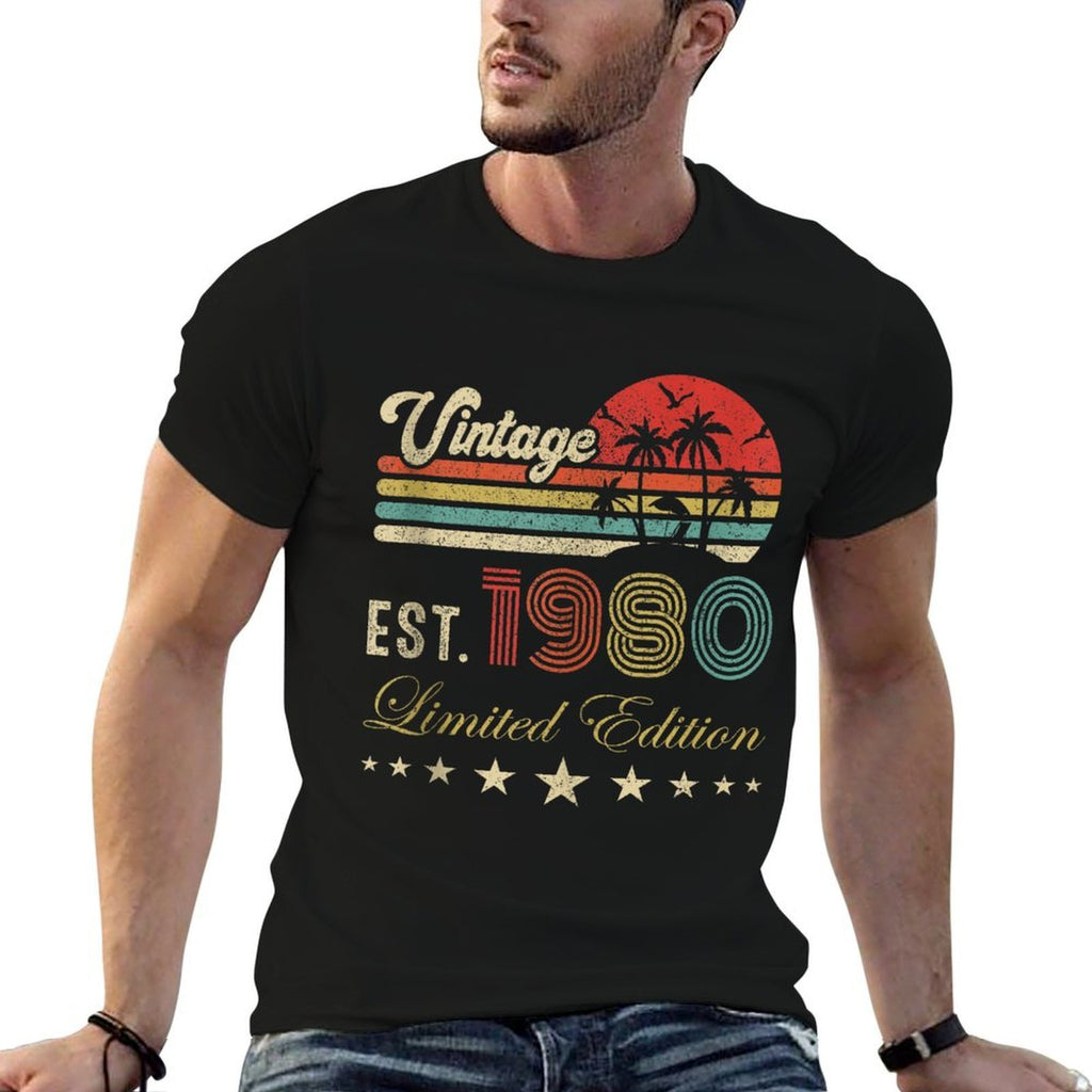 45th Birthday Born 1980 Vintage Limited Edition 45 Birthday  Stretchy T-Shirt