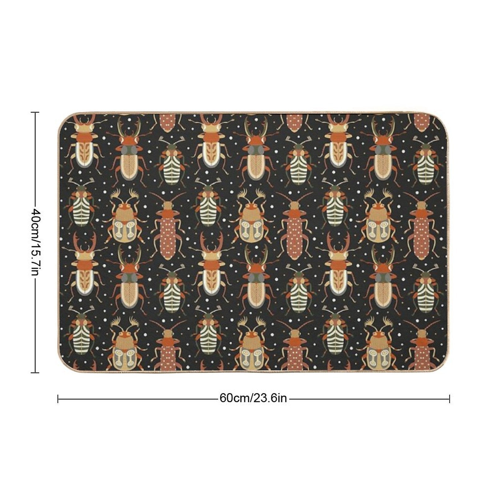 Retro Bugs  Toxin-Free Bath Mat