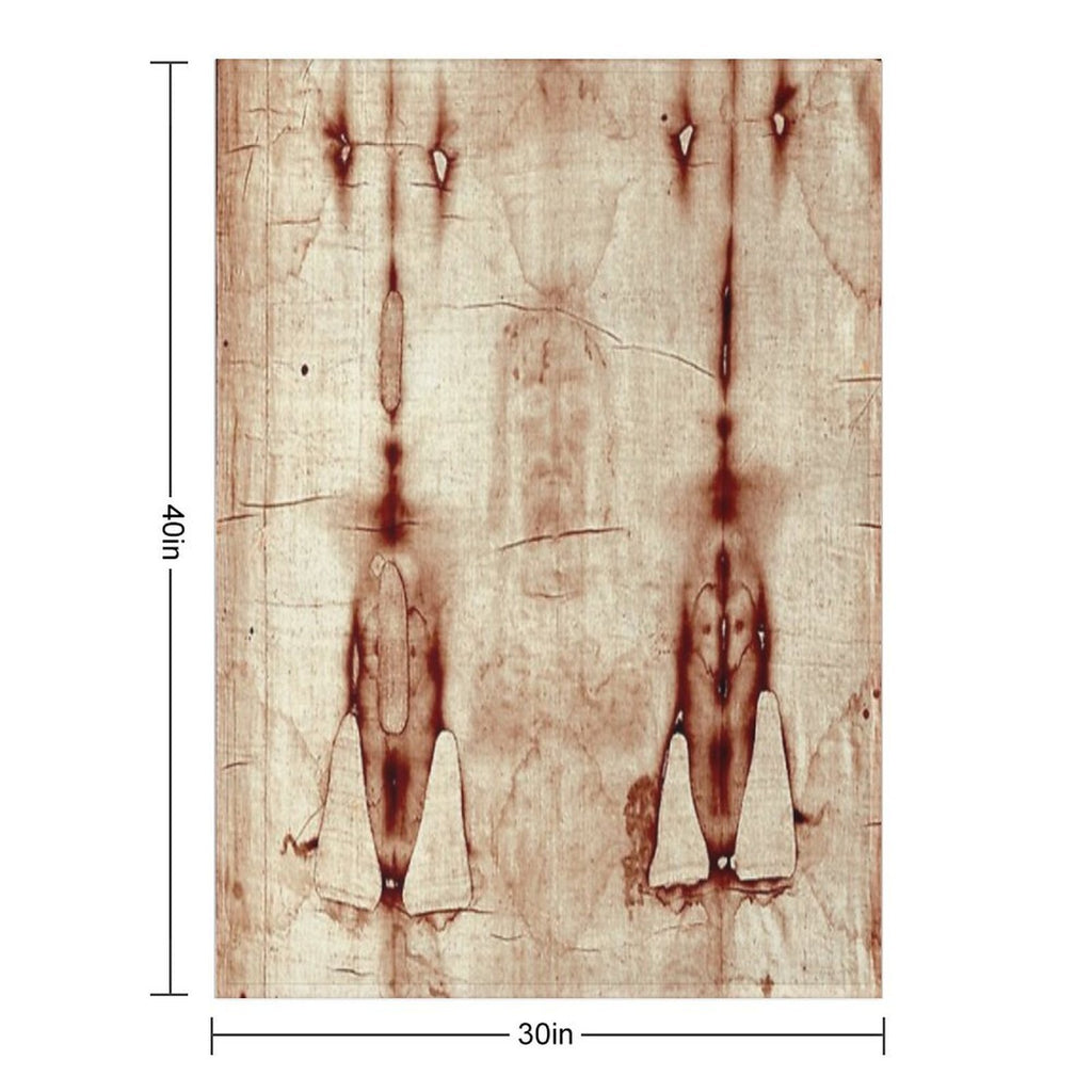 Easter  Holy Face Negatives of The Shroud of Turin Lightweight Throw Blanket