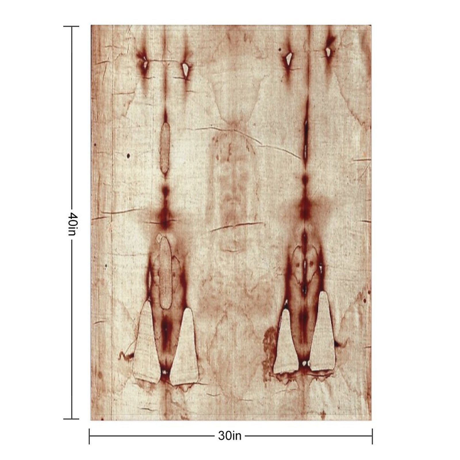 Easter  Holy Face Negatives of The Shroud of Turin Lightweight Throw Blanket