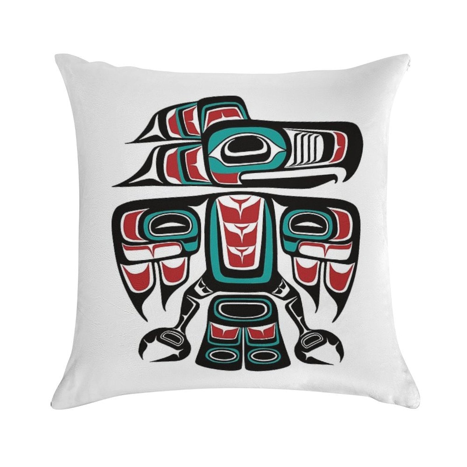 Haida Tlingit Native Raven Totem Soft Style Accent Throw Pillow