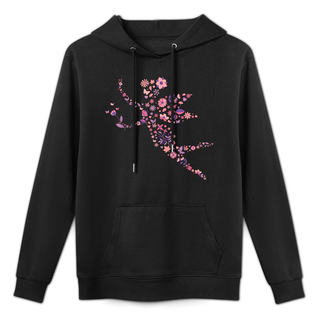 Whimsical Cute Floral Fairy Silhouette Fantasy Butterfly Art Unisex Design Hoodie