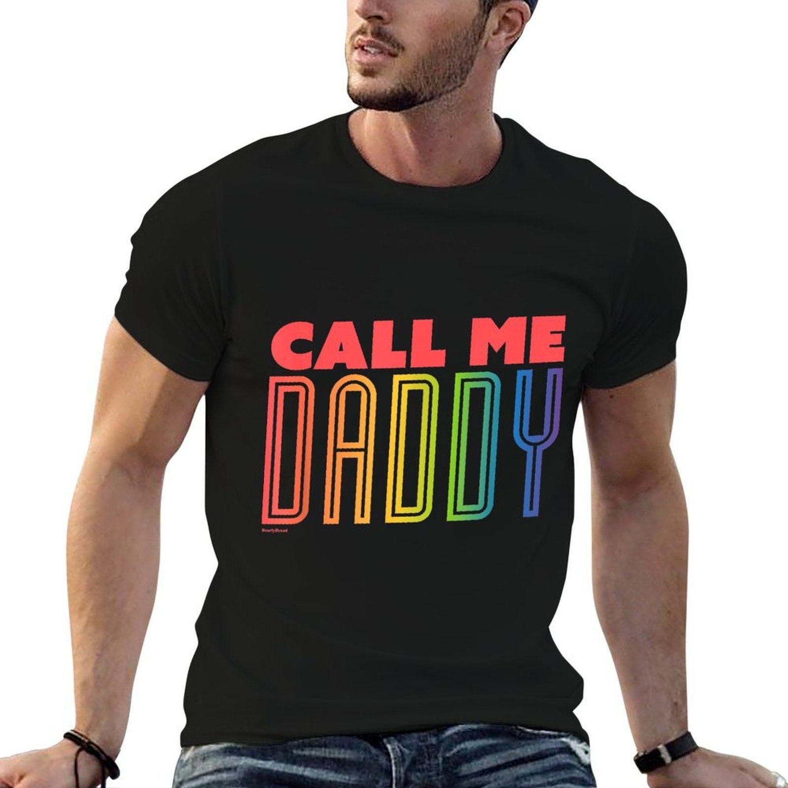 Proud Call Me Daddy - Support Gay Lesbian LGBTQ+  Heathered Texture T-Shirt