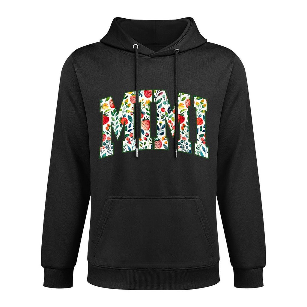 Floral Strawberry Mimi Christmas Grandma To Be Mothers Day Cotton-Polyester Blend Hoodie