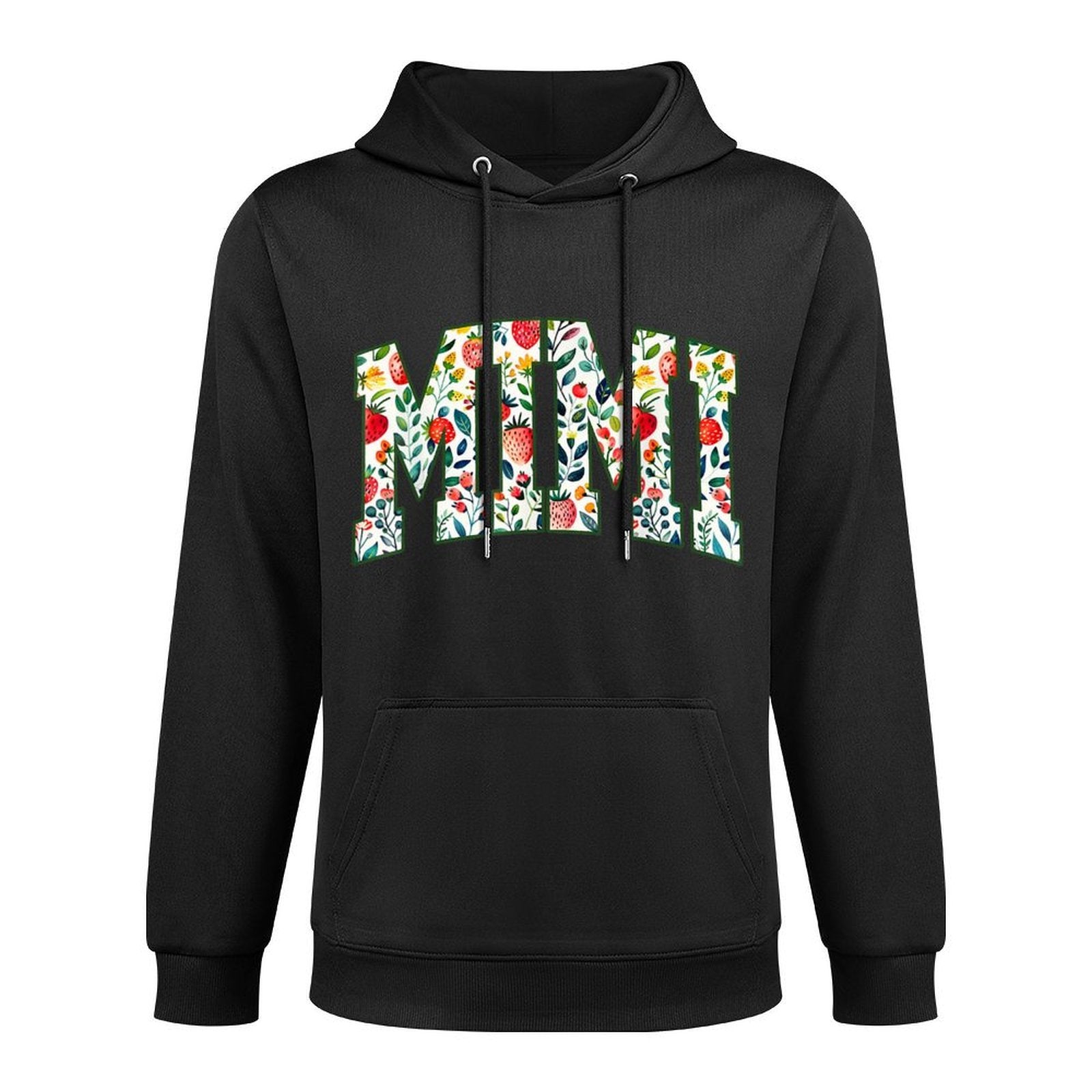 Floral Strawberry Mimi Christmas Grandma To Be Mothers Day Cotton-Polyester Blend Hoodie