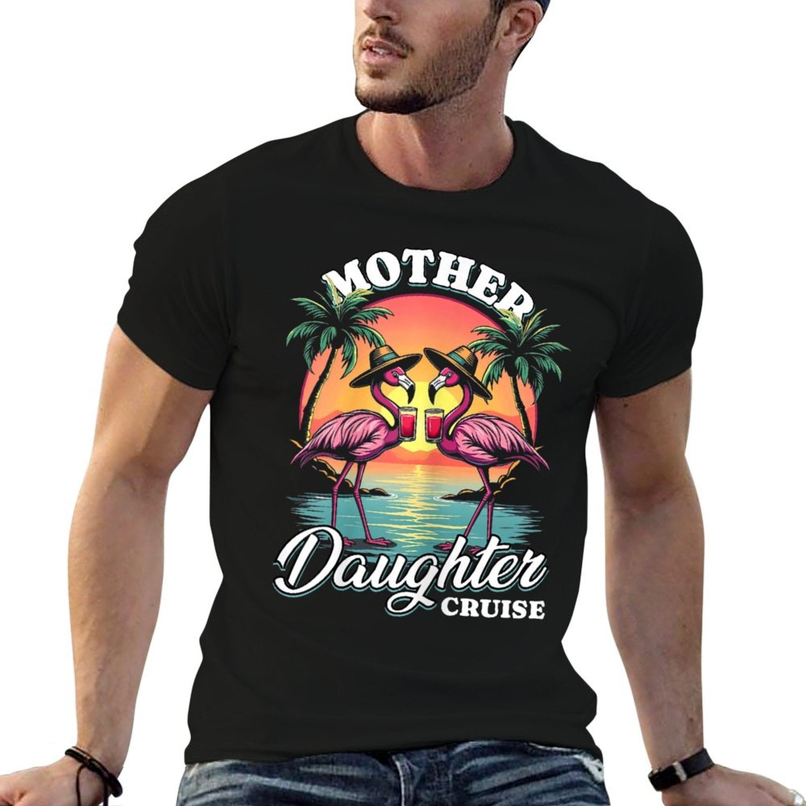 Mother Daughter Cruise Trip Mom Daughter Cruise Vacation  Moisture-wicking T-Shirt