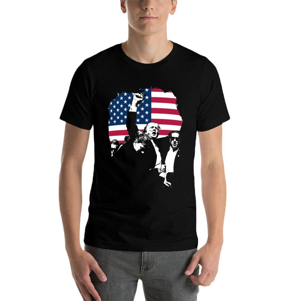Fight For America Gulf Map USA 2025 4th of July  Eco-friendly Material T-Shirt