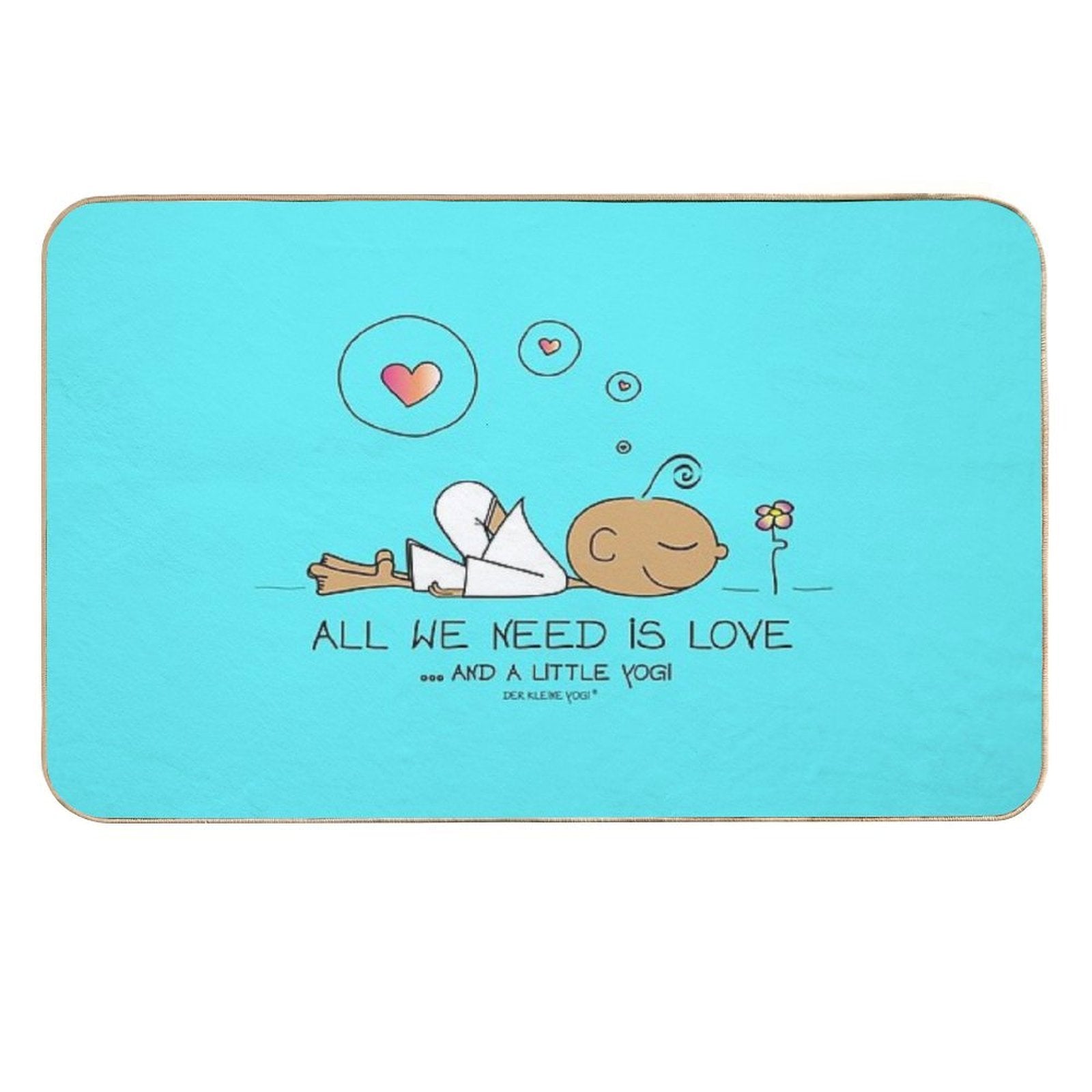 All We Need Is Love And A Litte Yogi  Anti-Trip Bath Mat