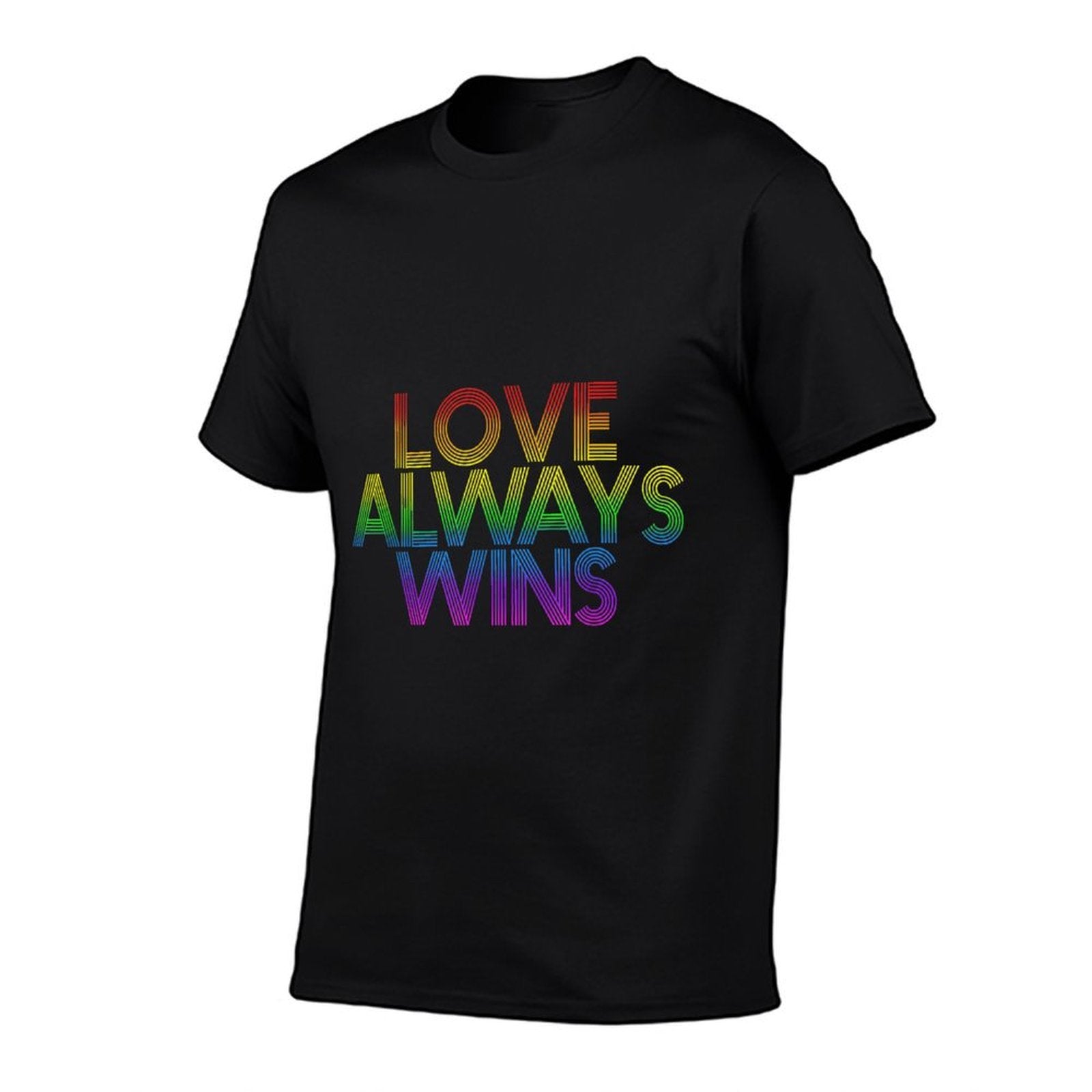 LOVE ALWAYS WINS LGBT Lesbian Gay Pride  Fade-proof Color T-Shirt