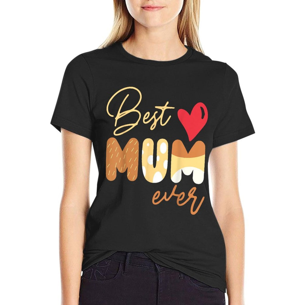 Best Mum Ever Funny For Womens Mom Mothers Day  Heathered Texture T-Shirt