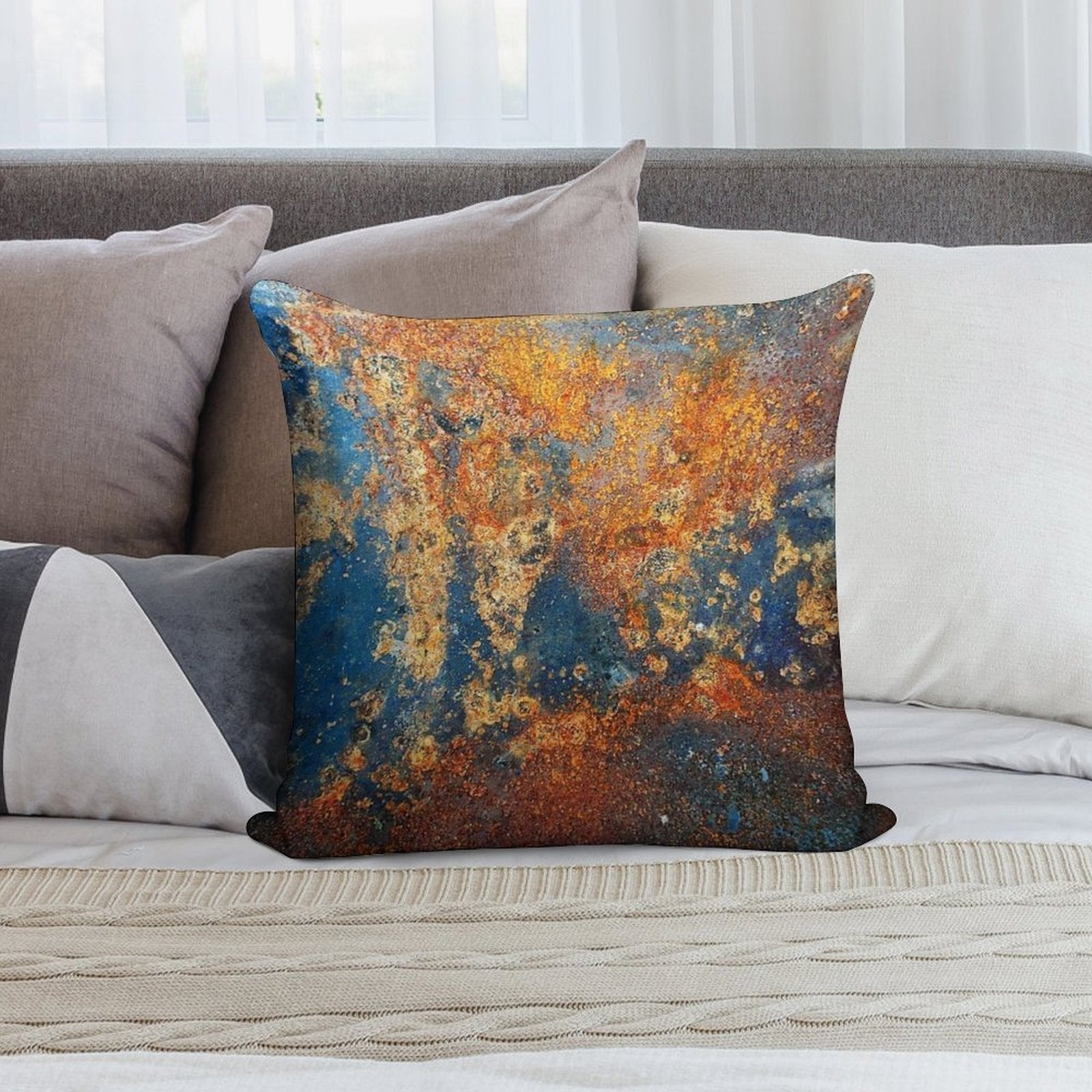Autumnal Rust Soft Easy Maintenance Throw Pillow