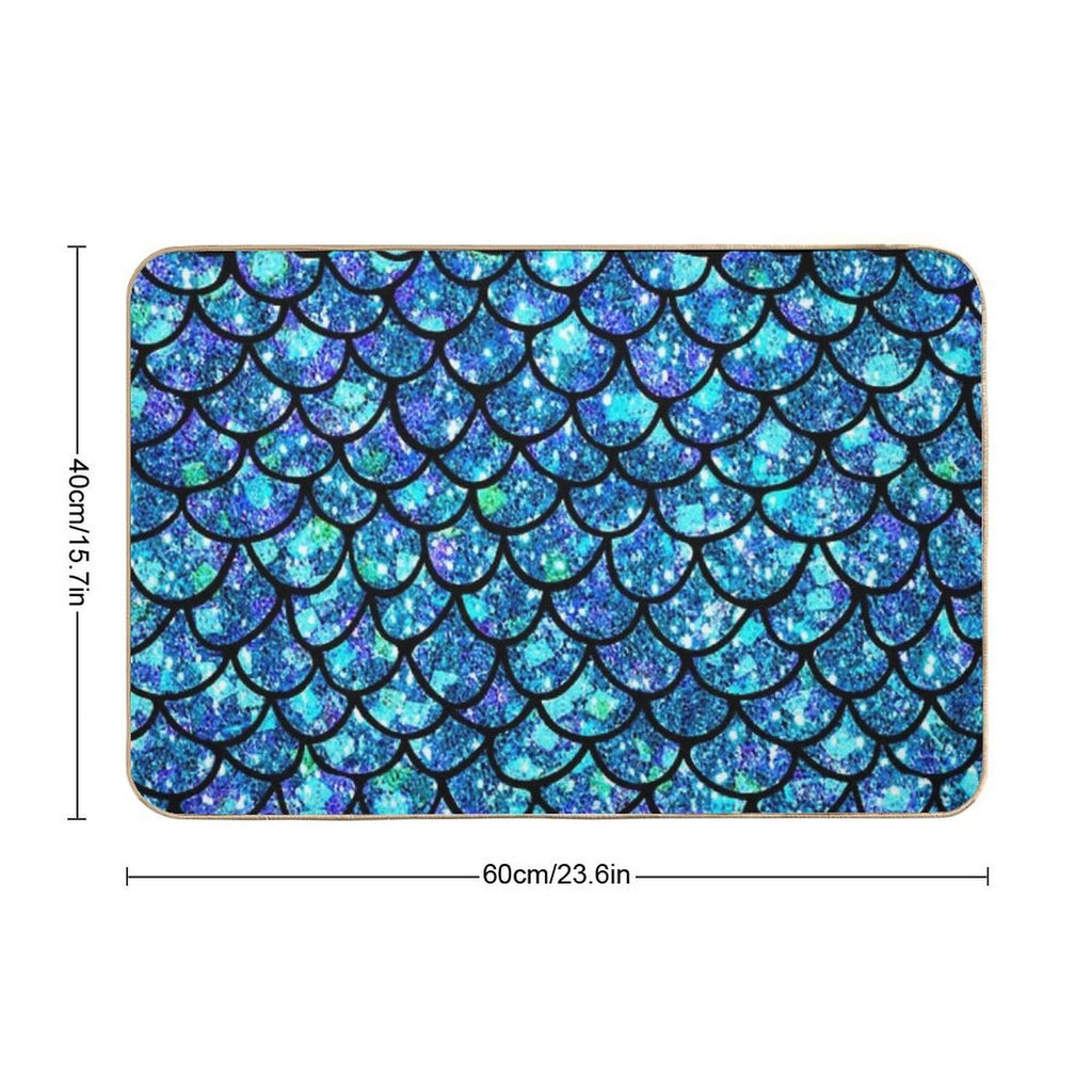 Magical Sparkly Mermaid Scales  Long-Lasting Bath Mat