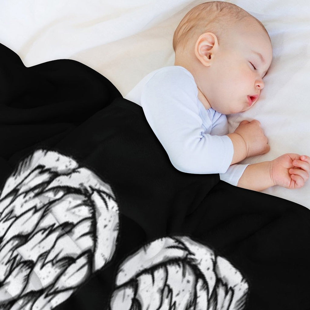 Daryl Dixon Wings - Zombie Compact Throw Blanket