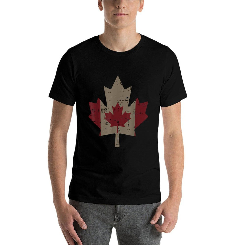 Maple Leaf Distressed Canada Canadian Men Women Kids Comfortable T-Shirt