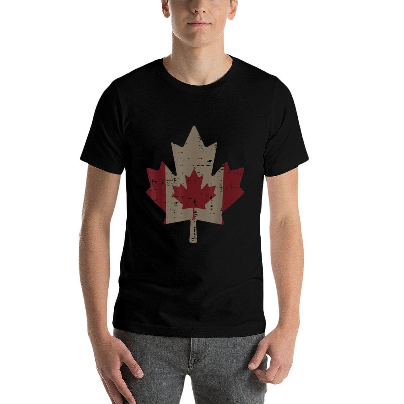 Maple Leaf Distressed Canada Canadian Men Women Kids Comfortable T-Shirt