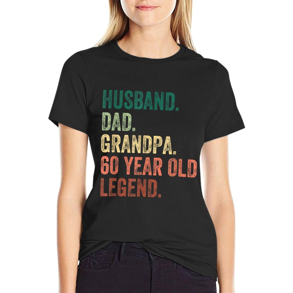 Husband Dad Grandpa 60 Year Old Legend 60th Birthday  Summer-ready Fabric T-Shirt