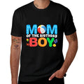 Mom Birthday Boy Kids Beach Ball Theme Party Pool Matching  Cotton T-Shirt