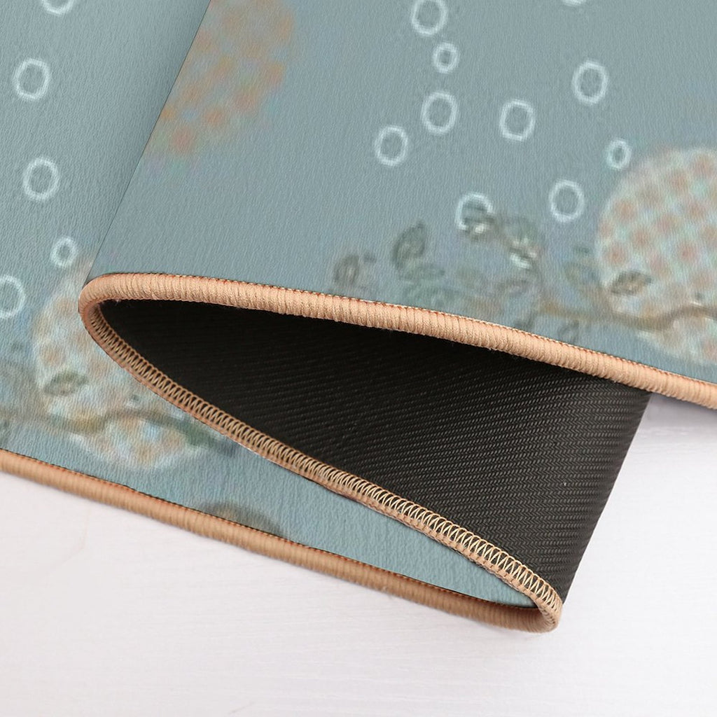Japanese Bird Pattern  Pet-Safe Bath Mat