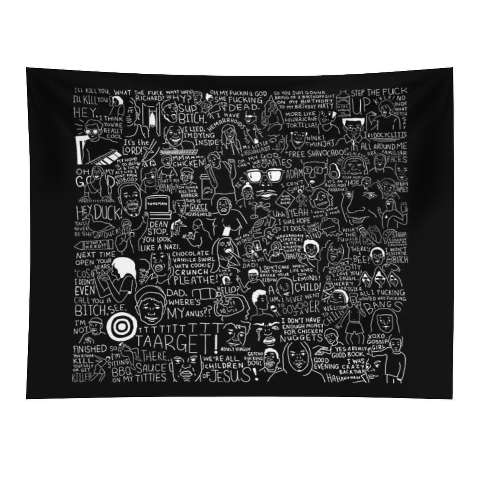 (INVERTED VERSION) An Ultimate Vine Compilation But Instead of A Video Its Just Terribly Drawn Tapestry