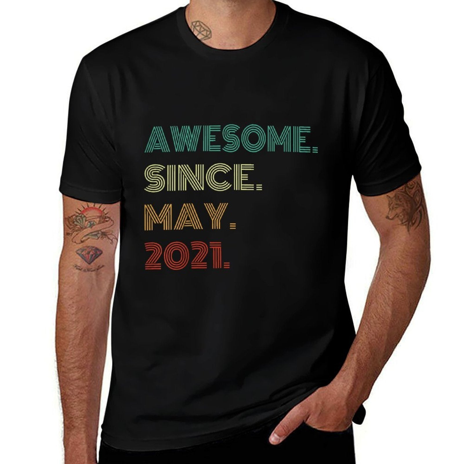 Kids 4 Years Old Awesome Since May 2021 4th Birthday  Quick-drying T-Shirt