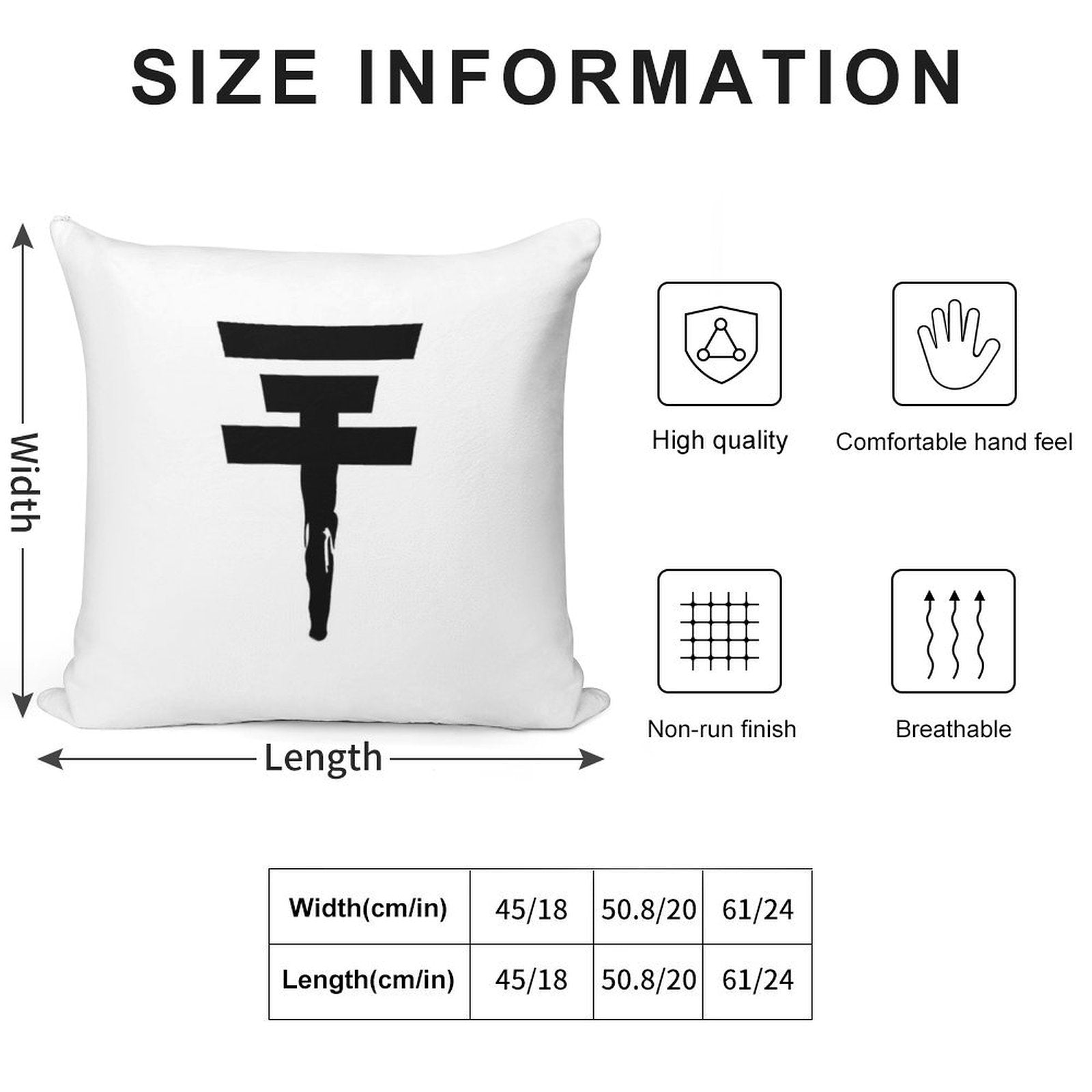 Tokio Hotel Logo (black, Once) Soft Ultra-Soft Texture Throw Pillow