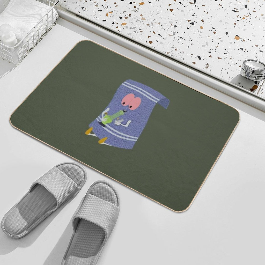 Funny Drinking Towelie  Slip-Resistant Bath Mat