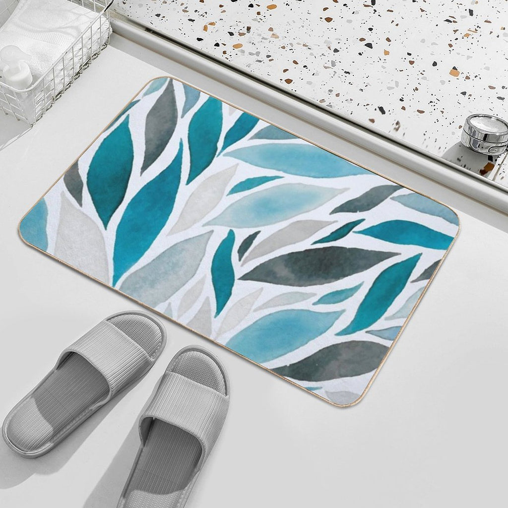 Abstract Leaf  Non-Slip Bath Mat