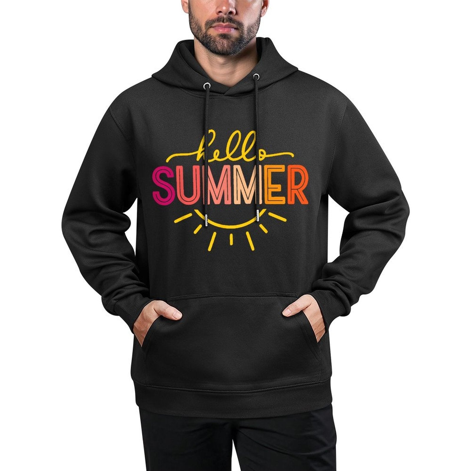 Hello Summer Cool Colorful Popsicle Graphic All-Day Comfort Hoodie