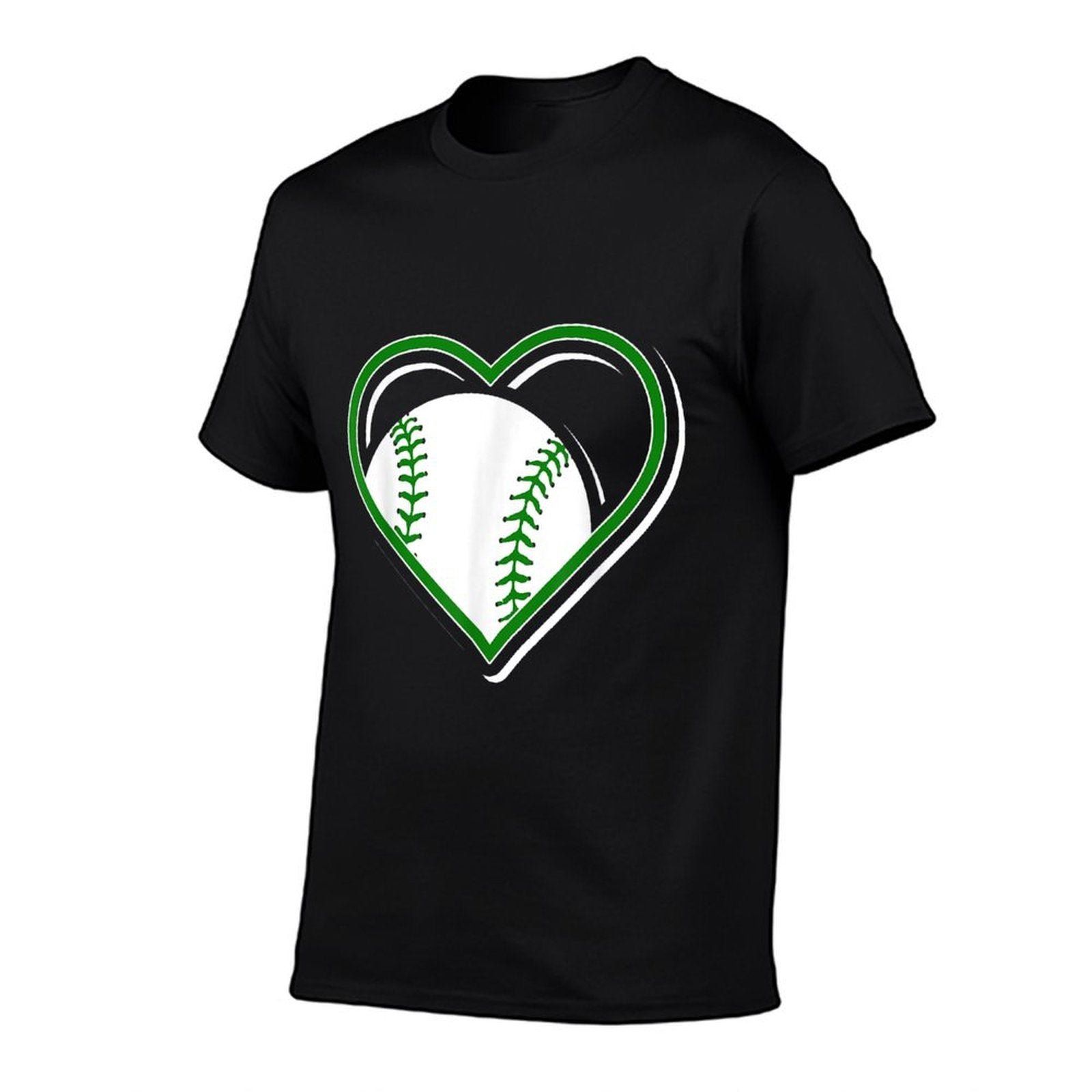 Green Baseball Heart for Baseball Lovers  High-quality Stitching T-Shirt