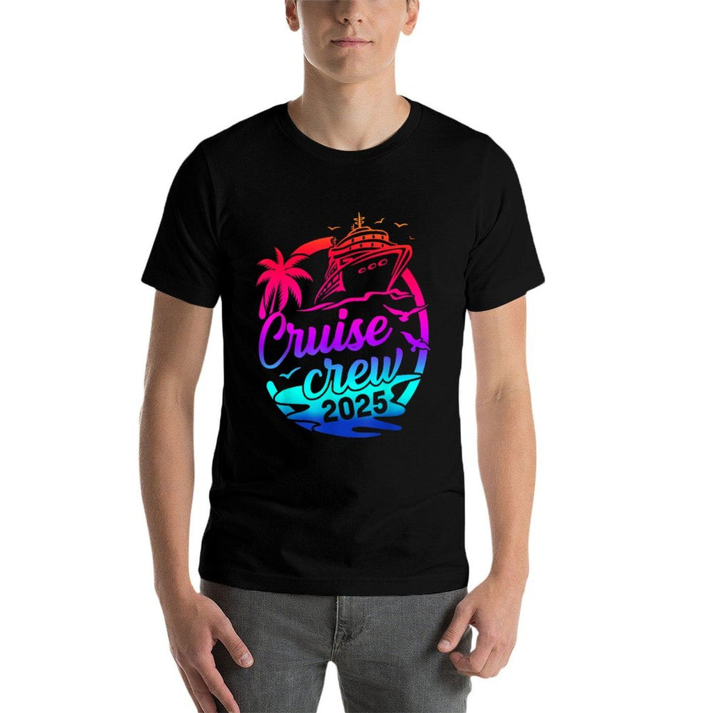 Cruise Crew 2025 Summer Vacation Trip Funny Matching Group  Trendy Pattern T-Shirt