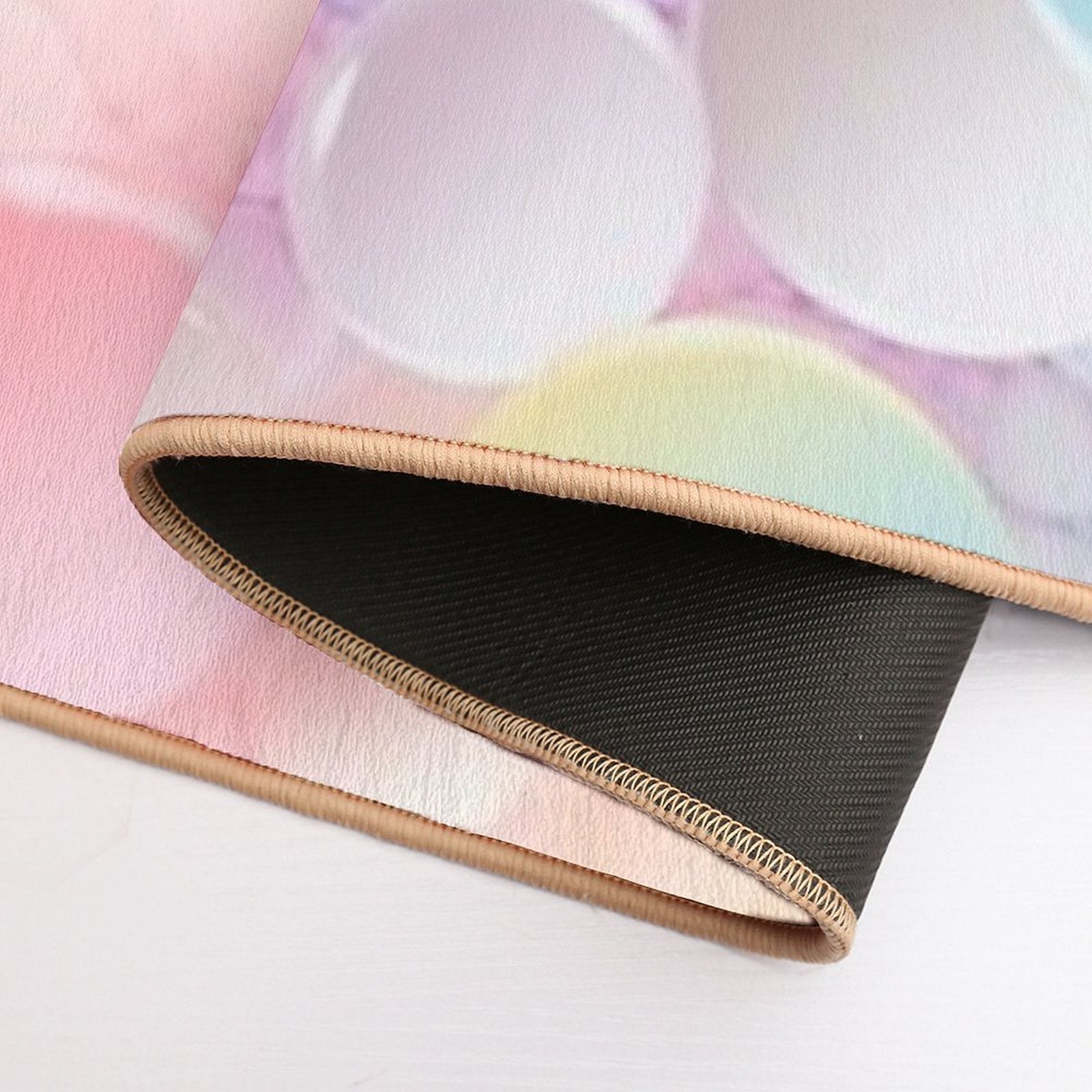 Bubbles. A Soft Background with A Pastel-colored Gradient. Fashion Color Trends. Soft Focus.  Rapid-Drying Bath Mat