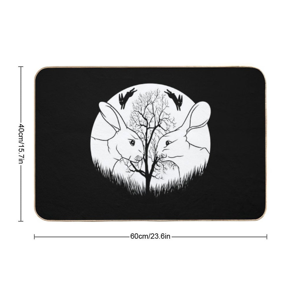 Watership Down Rabbits  Fade-Resistant Bath Mat