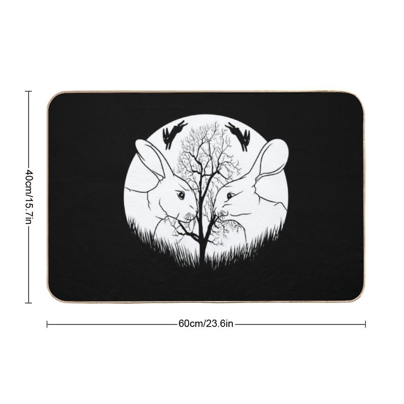 Watership Down Rabbits  Fade-Resistant Bath Mat