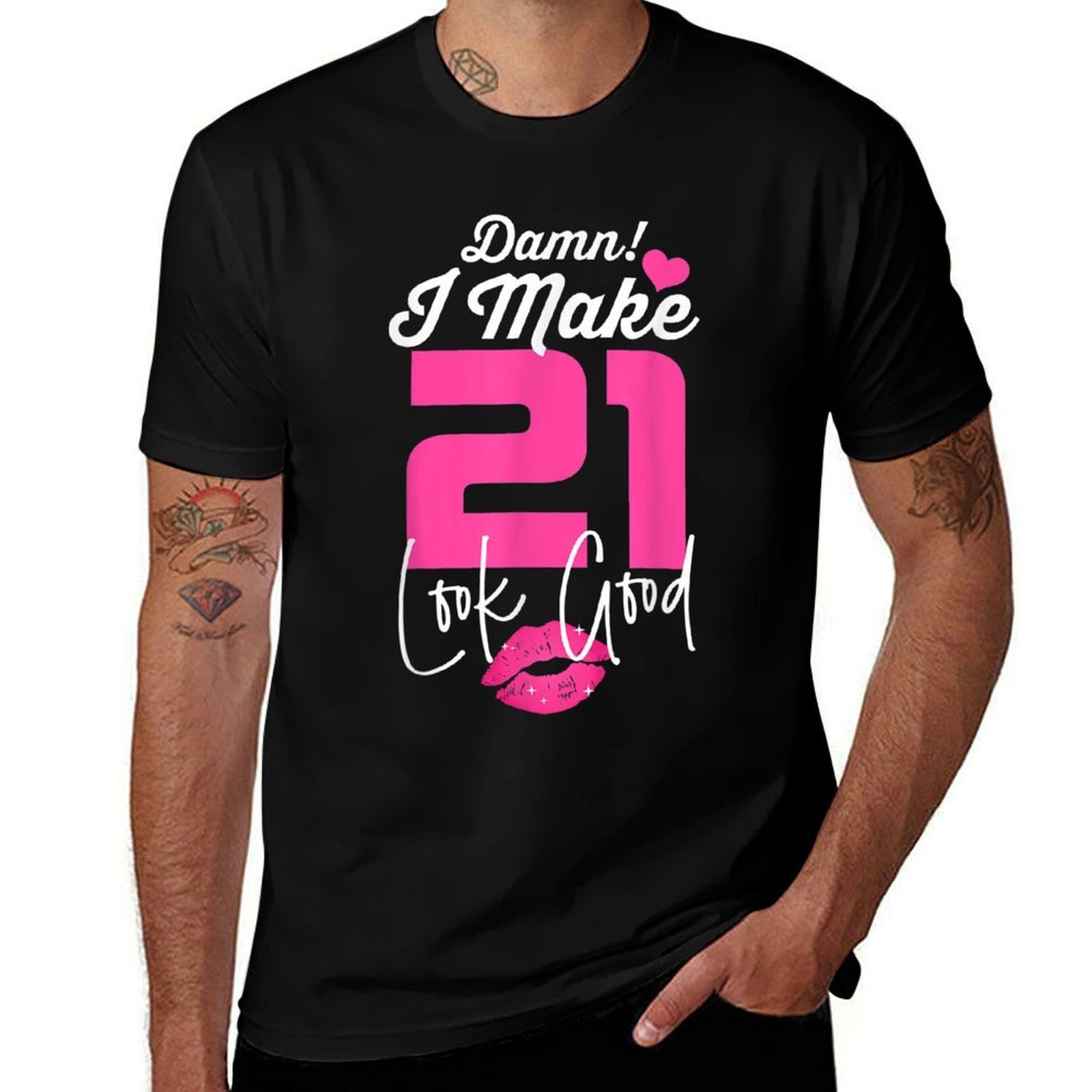 Damn I Make 21 Look Good 21 Year Old 21st Birthday Women  Moisture-wicking T-Shirt