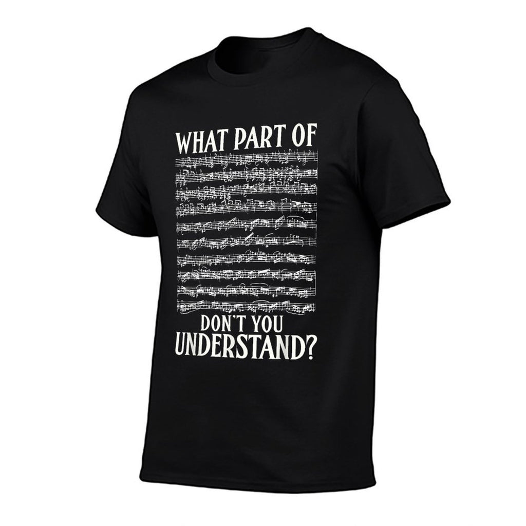 What Part Of Dont You Understand Musician Notes Funny Music  Heathered Texture T-Shirt
