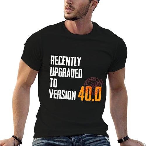 40th Birthday Gift Made in 1977 Version 40.0  Oversized Silhouette T-Shirt