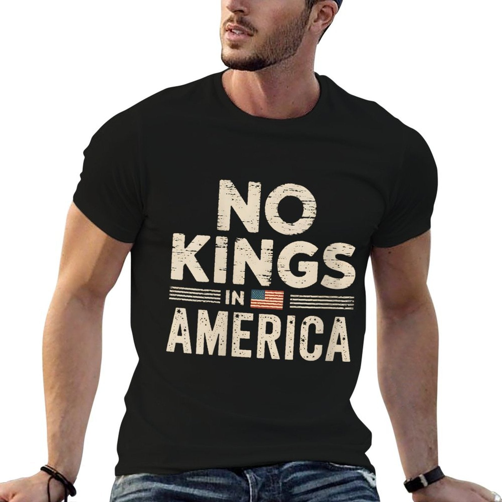 Womens No Kings In America  Stretchy T-Shirt
