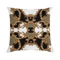 Golden Ornamental Baroque Symmetrical Soft Multiple Sizes Throw Pillow