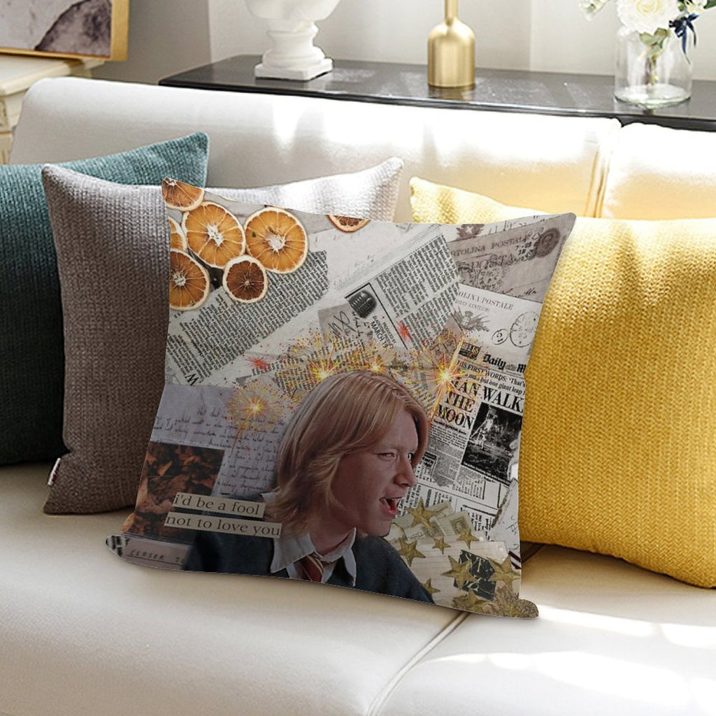 The Boy Who Was Laughing Until The Very End  Fred Weasley Soft Decorative Cover Throw Pillow