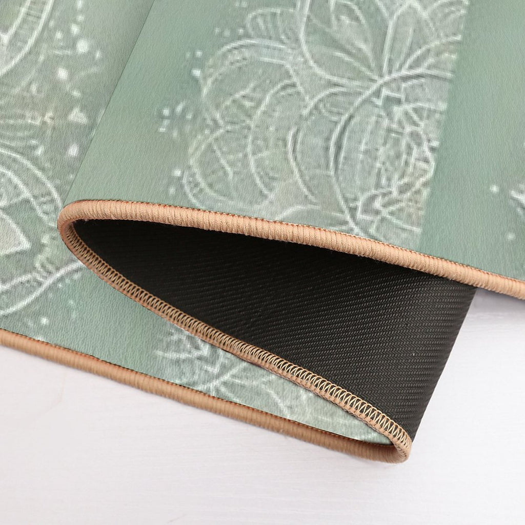 Mandala on Sage Green  Slip-Resistant Bath Mat