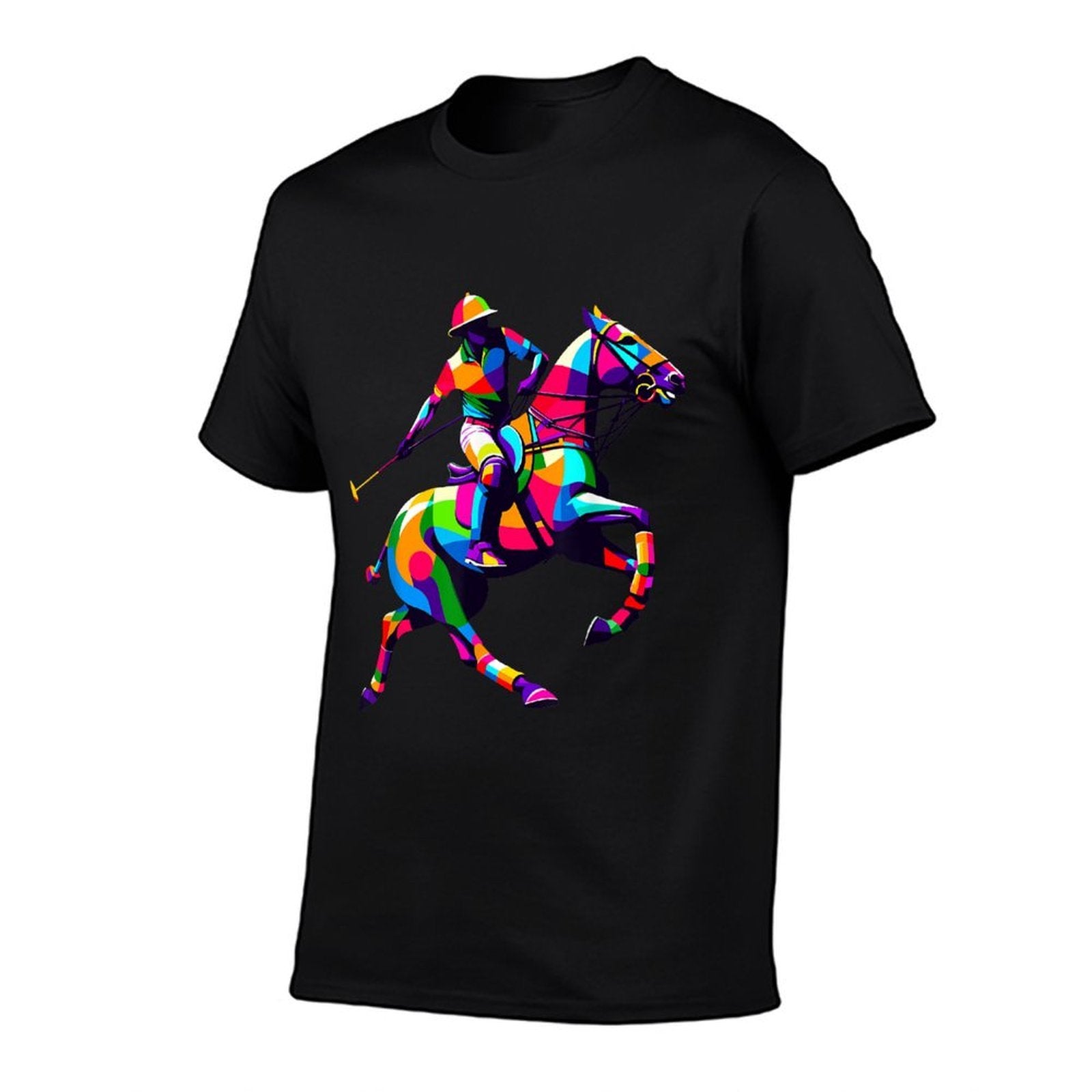 Pop Art Polo Horseback Riding Horses Equestrian Horse  Eco-friendly Material T-Shirt
